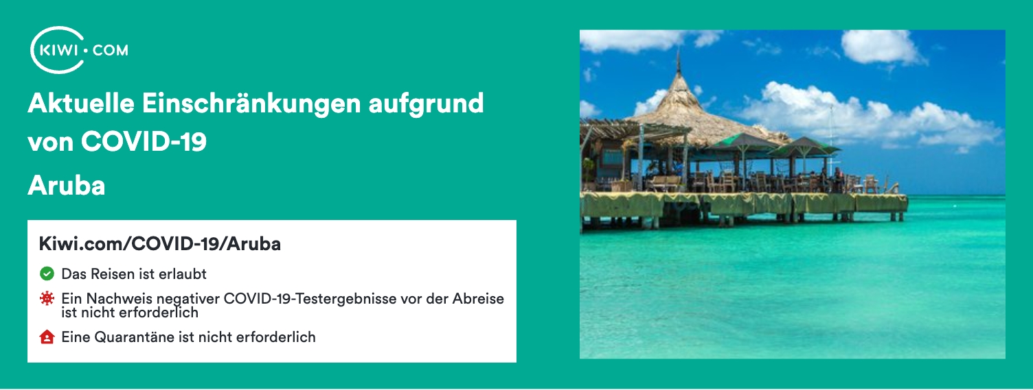 Aktuelle Reiseeinschränkungen aufgrund von COVID-19 in Aruba – 03/2023