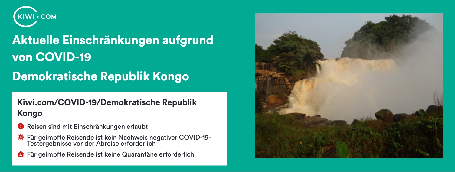 Aktuelle Reiseeinschränkungen aufgrund von COVID-19 in Demokratische Republik Kongo – 04/2023