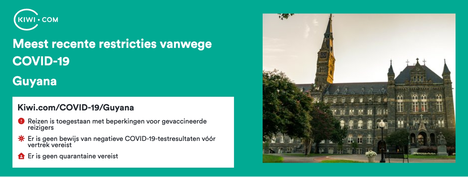 Meest recente reisbeperkingen vanwege COVID-19 in Guyana – 11/2023
