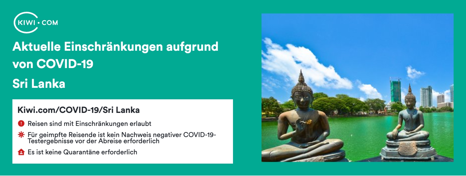 Aktuelle Reiseeinschränkungen aufgrund von COVID-19 in Sri Lanka – 06/2023