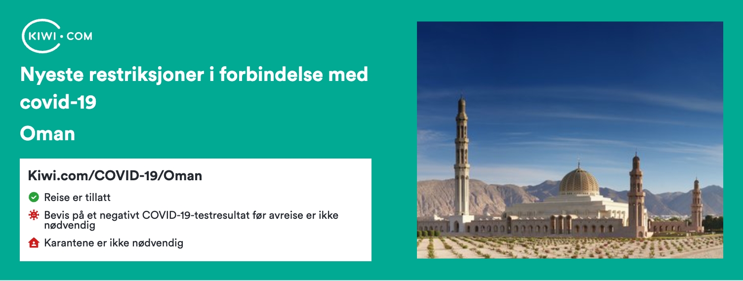 De nyeste covid-19-reiserestriksjonene i Oman – 06/2023