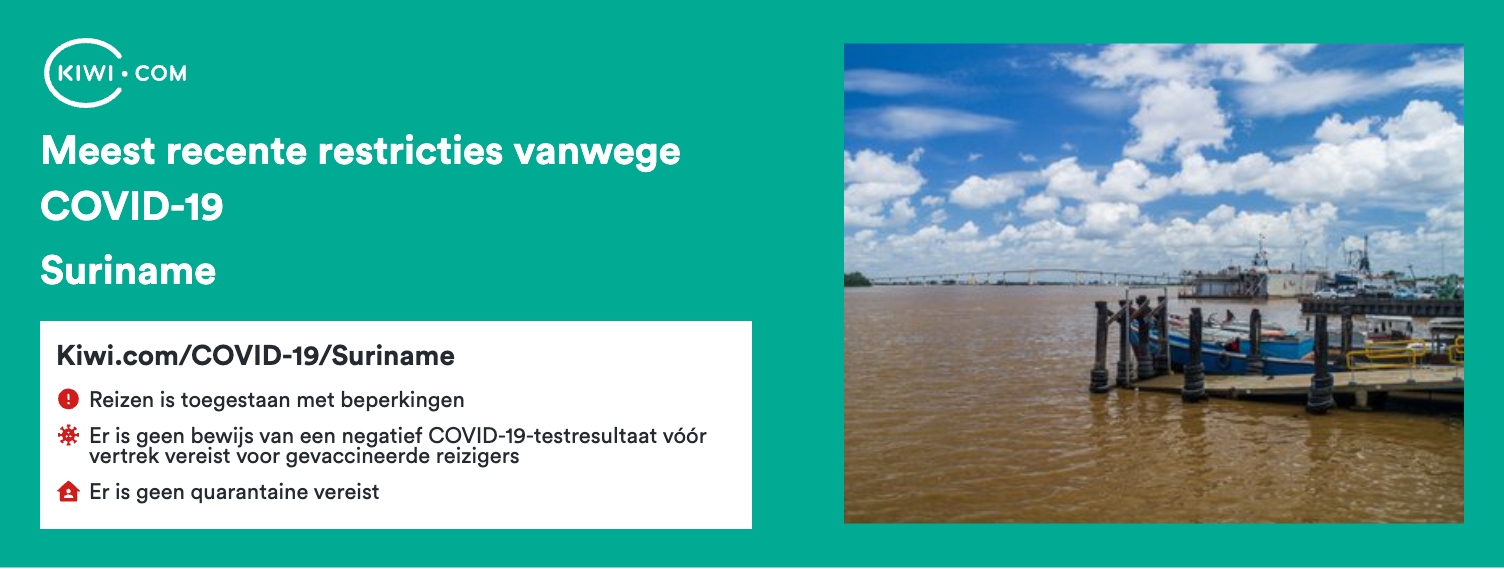 Meest recente reisbeperkingen vanwege COVID-19 in Suriname – 09/2023