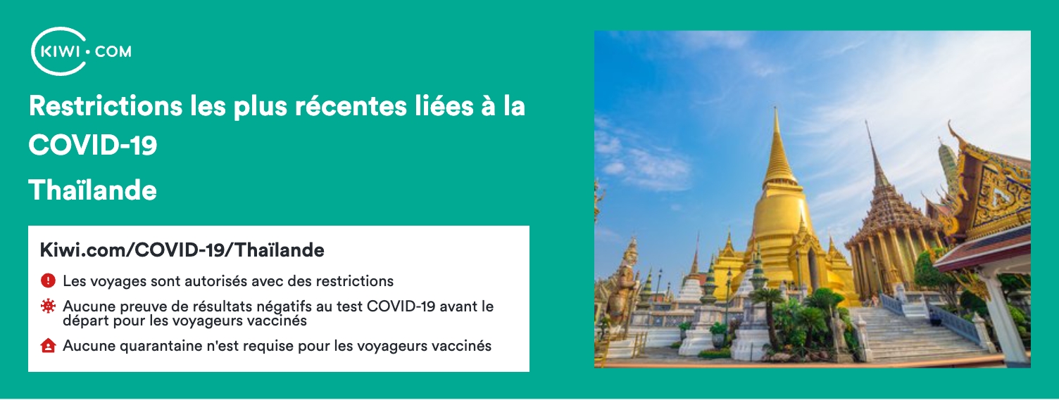 Thaïlande : dernières restrictions de voyage COVID-19 – 11/2022